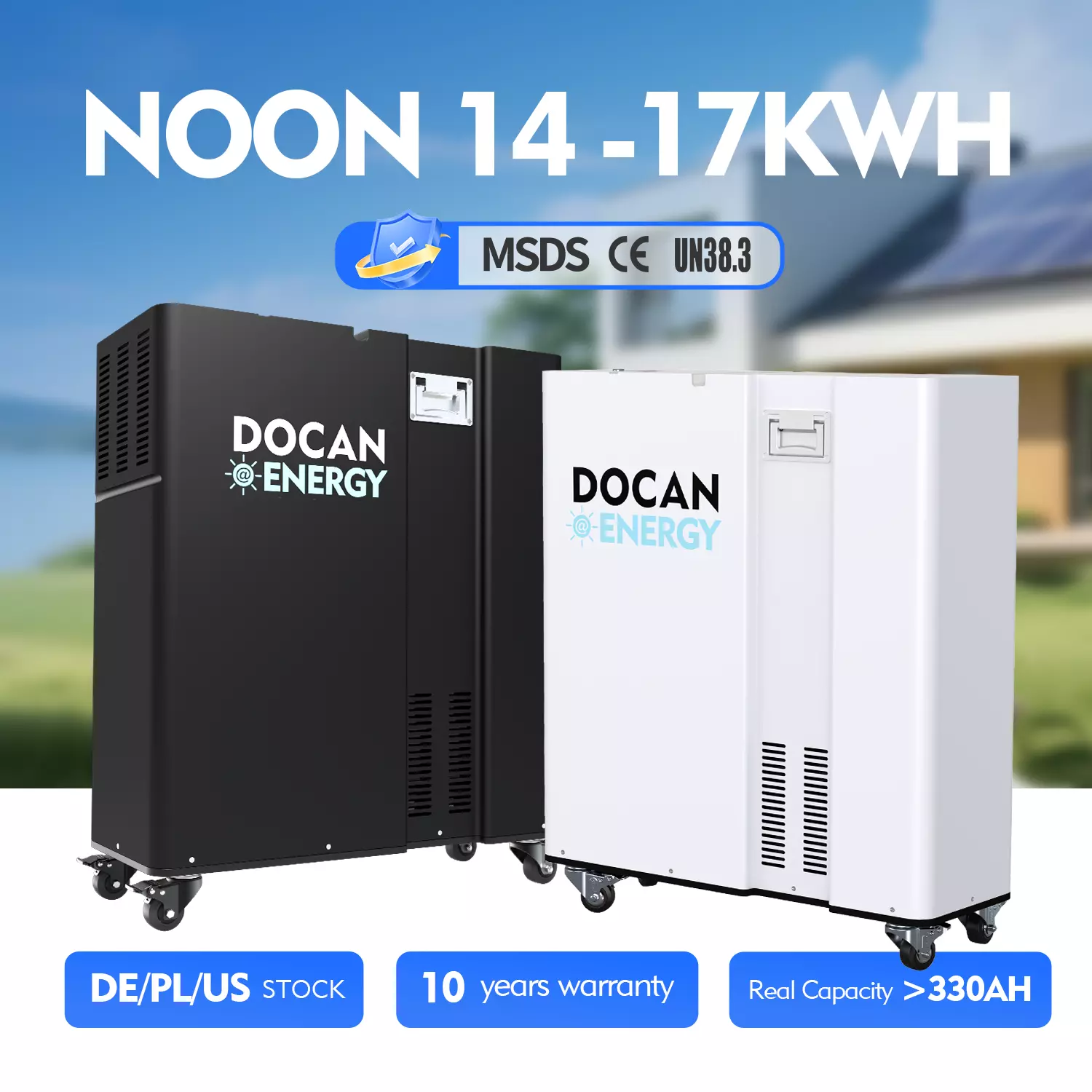 US Stock 51.2V 314Ah LiFePO4 Battery Pack for Solar Home